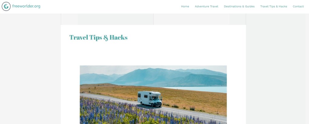 www.free worlderorg Travel Tips & Hacks section www.free worlderorg Travel Tips & Hacks page screenshot