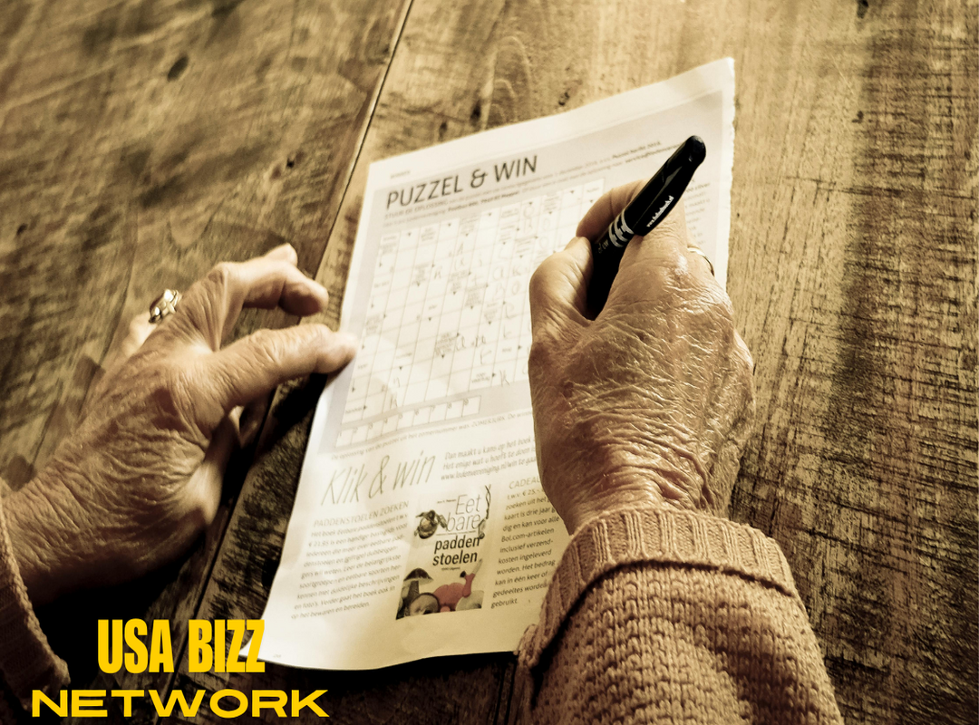 Senior solving a puzzle related to bumped things nyt crossword clue