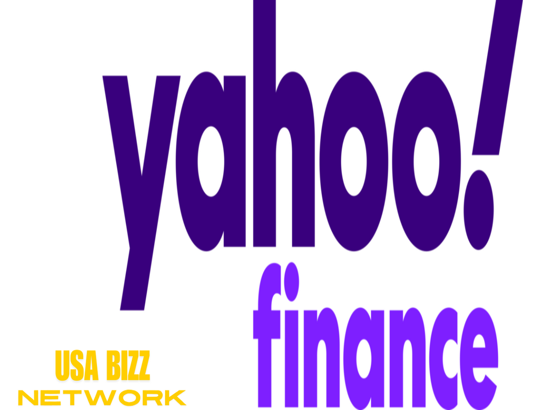 Yahoo Finance logo with USA Bizz Network branding – finance.yahoo.com