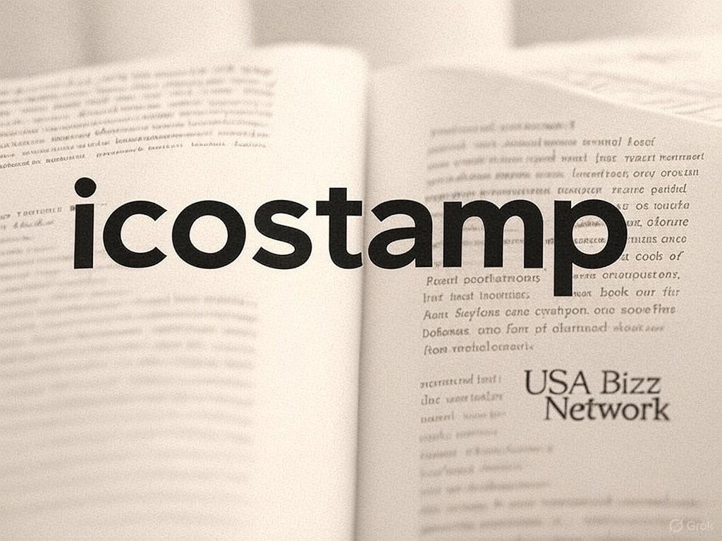icostamp – Cryptocurrency ICO and Blockchain Insights icostamp logo with Bitcoin and Ethereum cryptocurrency icons in the background