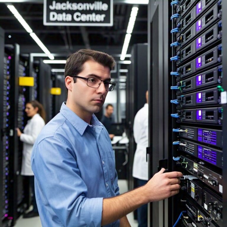 Jacksonville data center server room highlighting computer network issue solutions