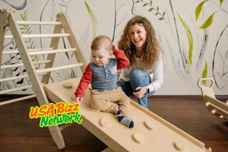 Happy baby playing with mom using essential baby and toddler equipment by Lumolog – safe, durable, and fun for little ones