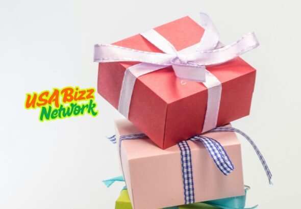 Elegant gift ideas for every occasion Lumolog - A beautifully wrapped gift box with a red satin ribbon